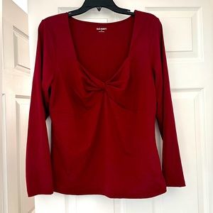 Old Navy, Women’s Fitted Top, Burgundy